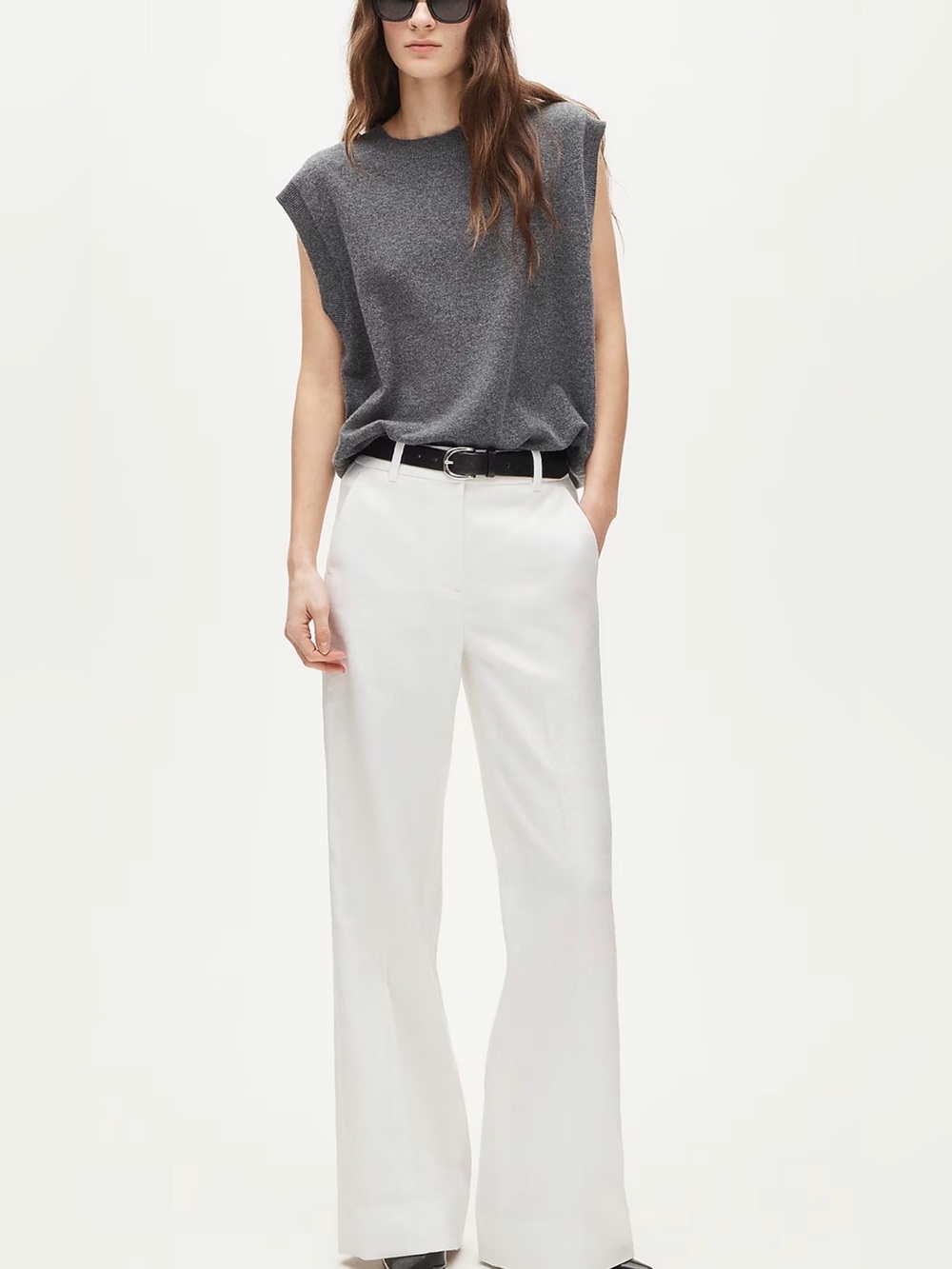 J CREW SIZE 4 Carolina flare pant in stretch linen blend BZ404